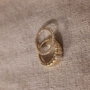 Covet 14k Gold Plated CZ Rings